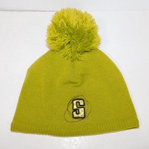 Vintage Salomon Unisex Green Pom Pom Winter Hat Toque